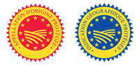 IGP AOP L’Identification Géographique Protégée et l’Appellation d’Origine Protégée, dispositifs de valorisation des produits réglementés par l’Union Européenne et identifiés respectivement par deux logos européens.